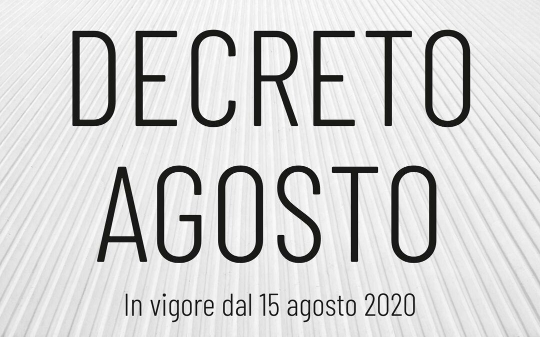 Dal decreto “Agosto”: alcuni sostegni alle imprese per la ripresa post-Covid